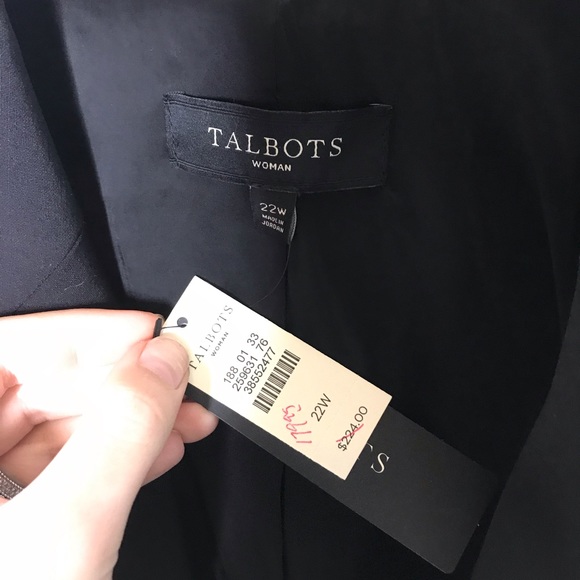 Talbots | NWT Classic 3 Button Black Career Blazer - Picture 2 of 6